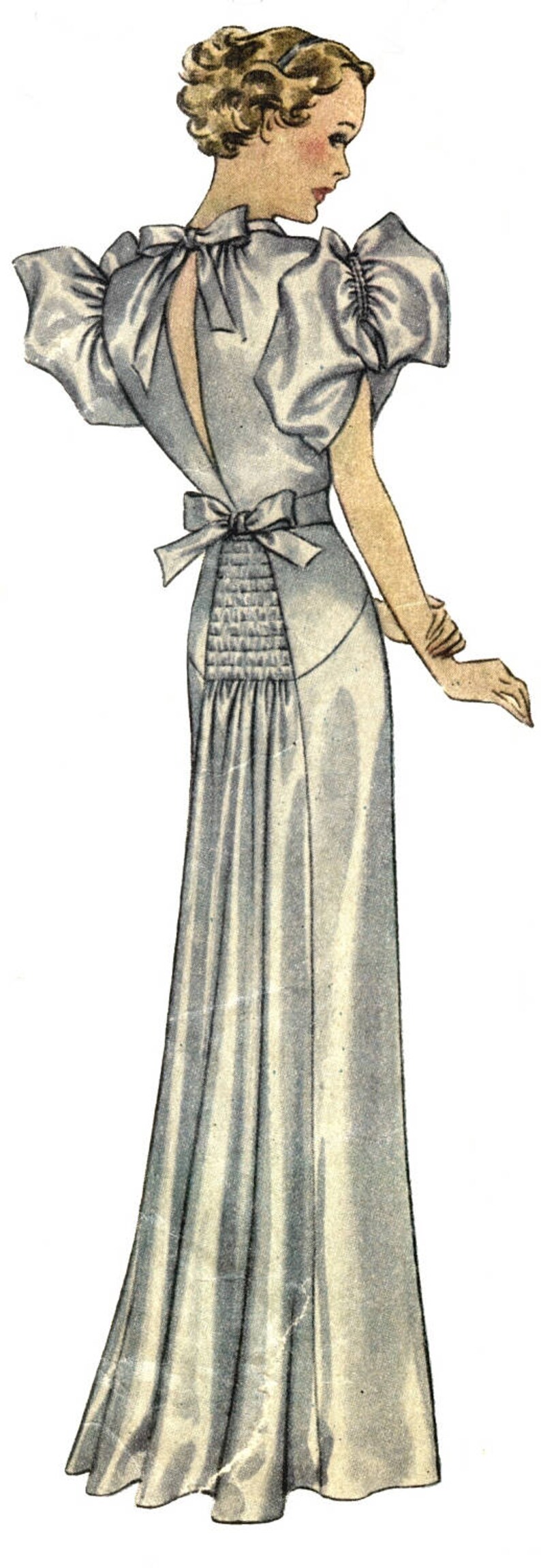 Vintage Sewing Pattern 1930 Evening Gown Art Deco Style 38 | Etsy