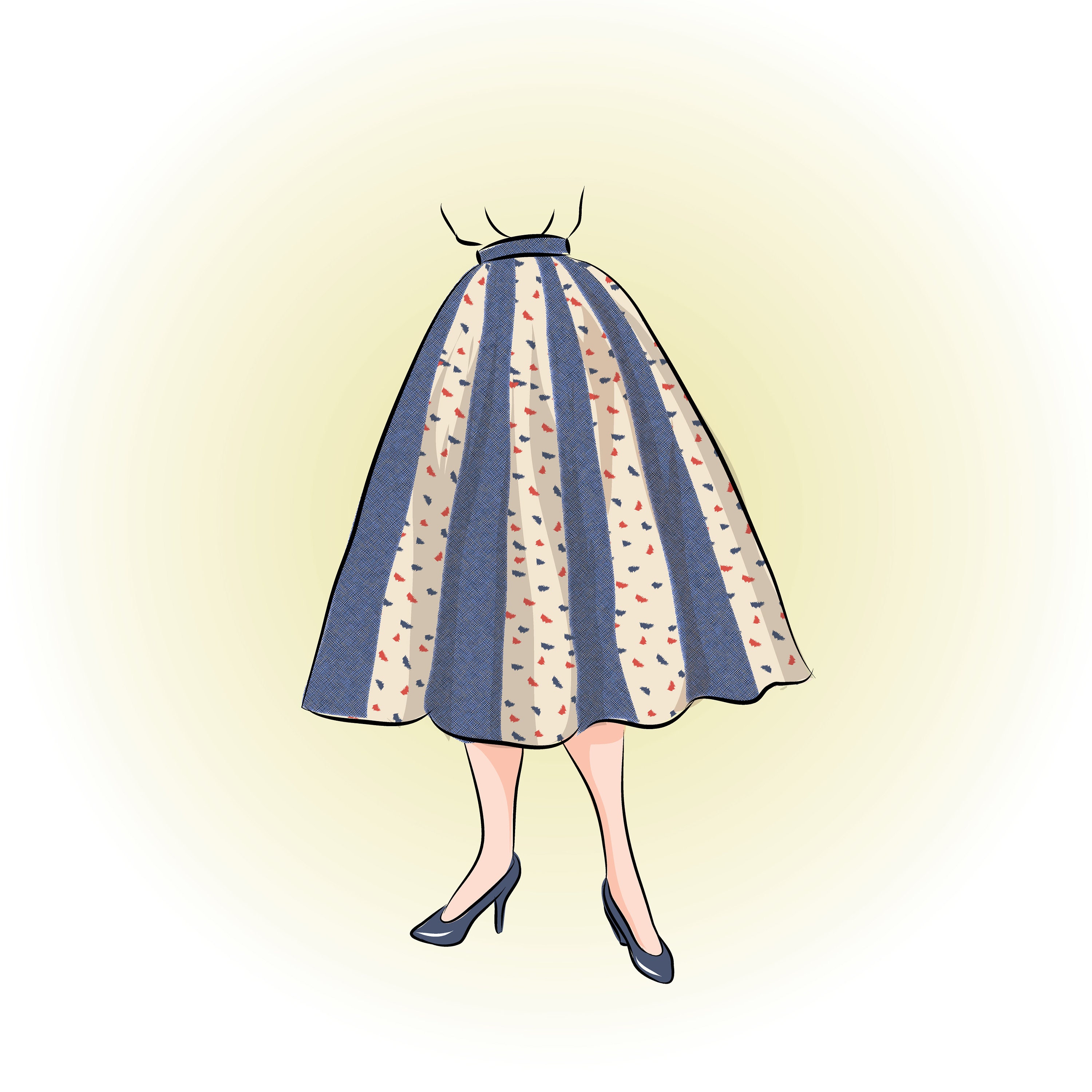 7701 Vintage Sewing Pattern 1950 Umbrella Skirt Full Size - Etsy