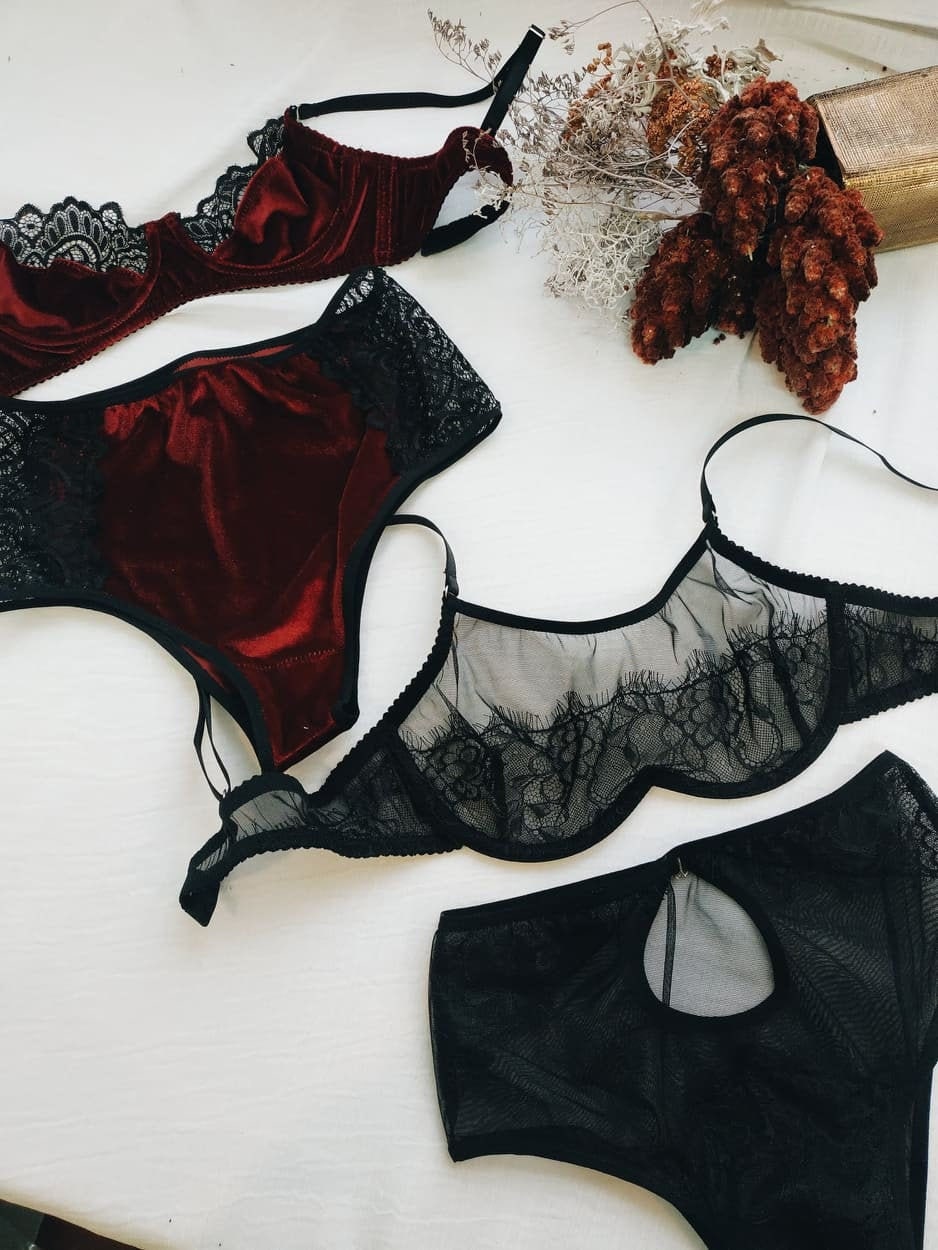 BRENDA BLACK FULL lingerie set / see through lingerie set / | Etsy