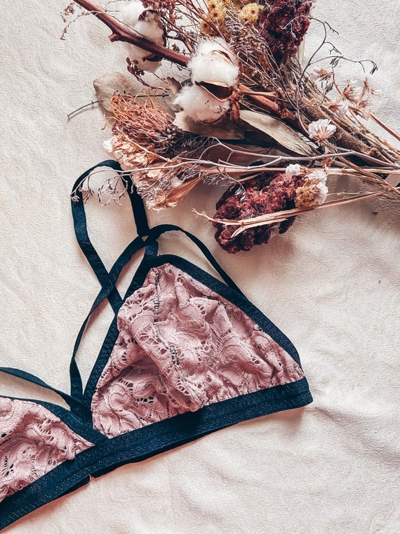 Gorgeous Dusty Pink Lace Bra /& Briefs Set-Ladies Lingerie Women Underwear Set