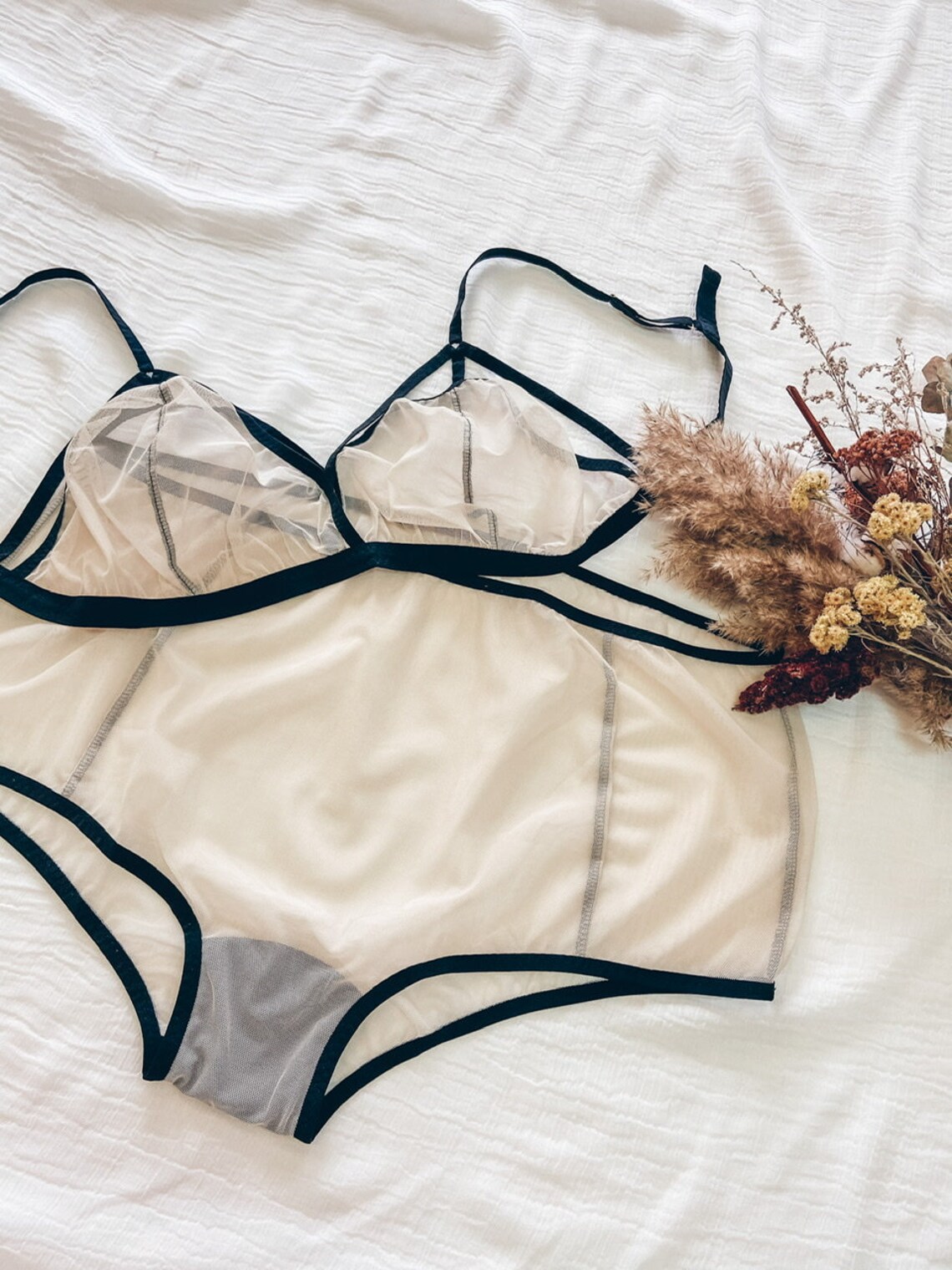 NUDE MESH PANTIES / see through panties / plus size panties Etsy