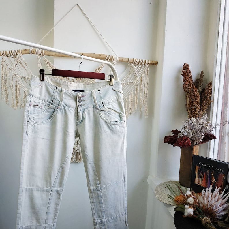 cowboy style jeans vest cowboy outfit western clothing western style VINTAGE BLUE JEANS bohemian style