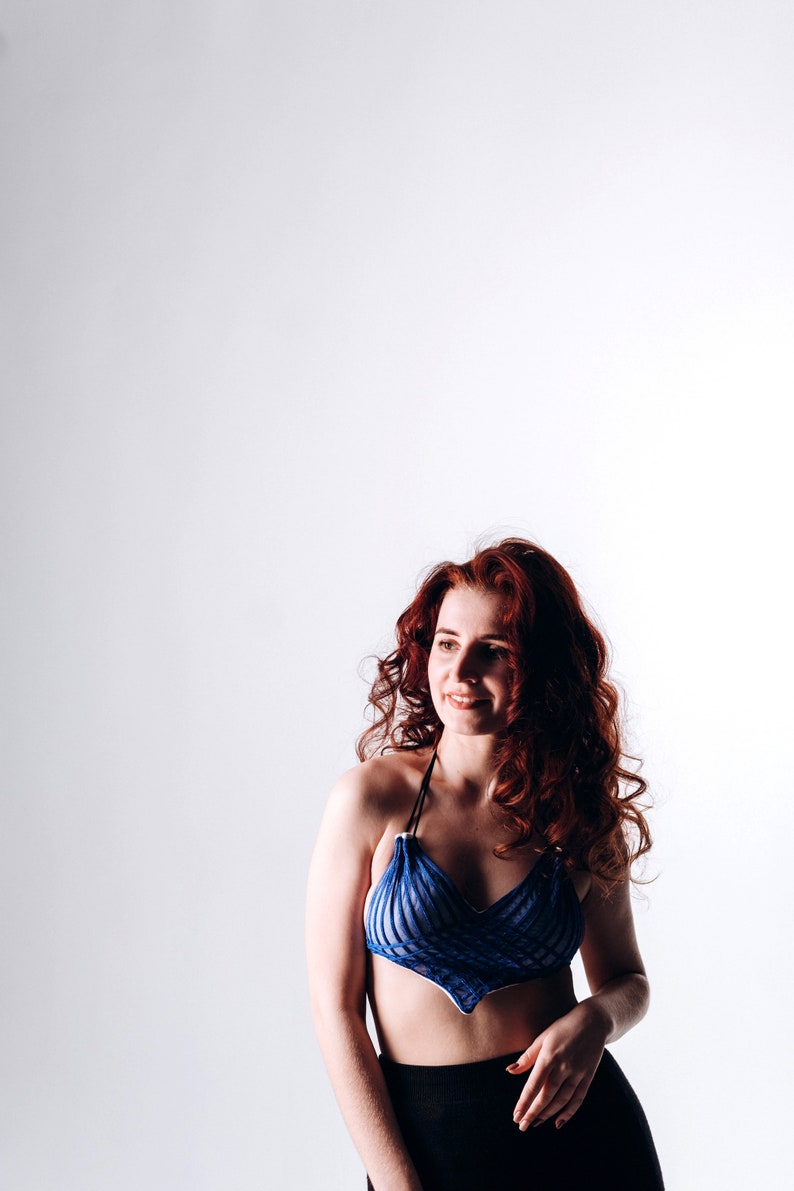 STACEY BLUE applique lingerie set