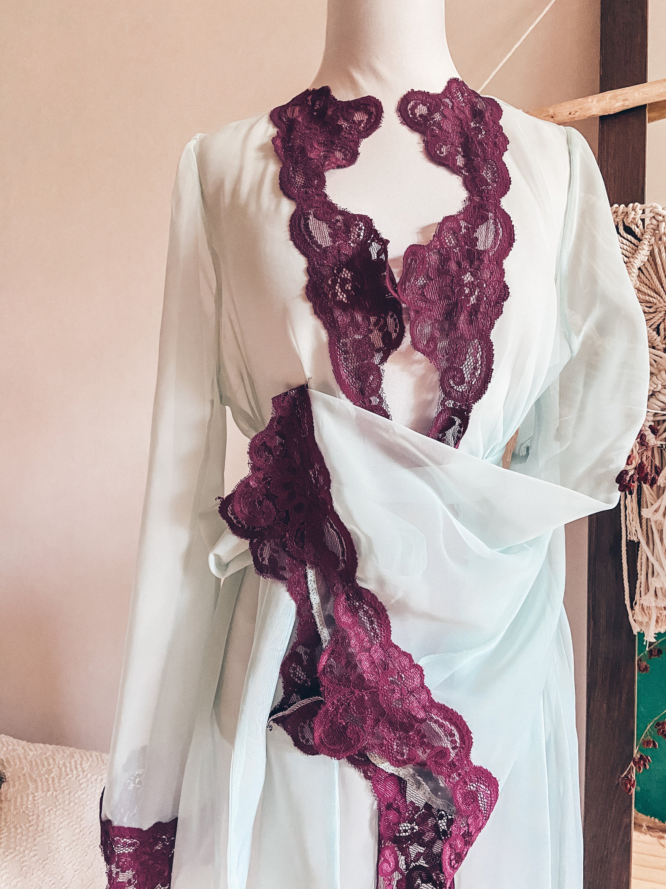 long chiffon robe