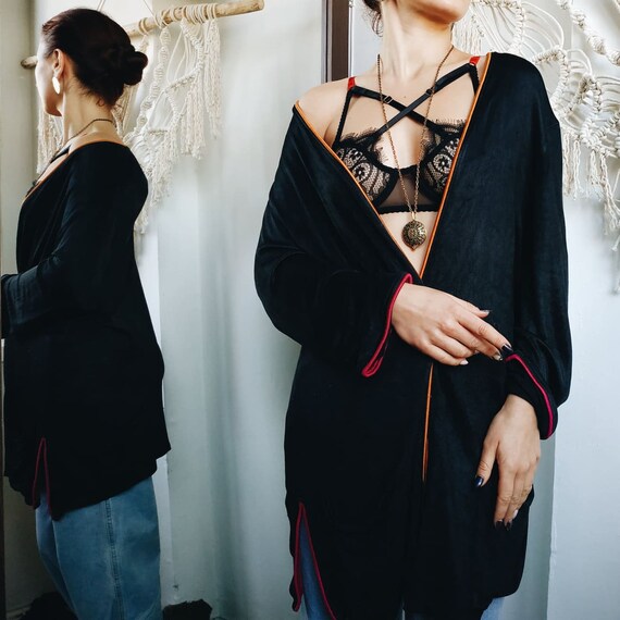 Cyber week sale / VINTAGE BLACK CARDIGAN