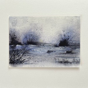 Nocturnal, Watercolor Landscape, Limited Edition Print - Fields and Waters Collection, Landscape, Fine Art Print