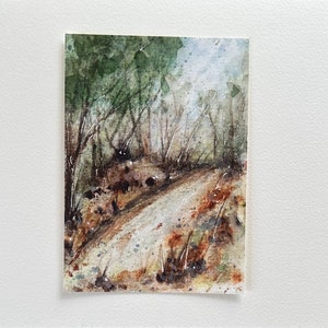 Secret Path, Watercolor Landscape, Limited Edition Print - Fields and Waters Collection, Landscape, Fine Art Print