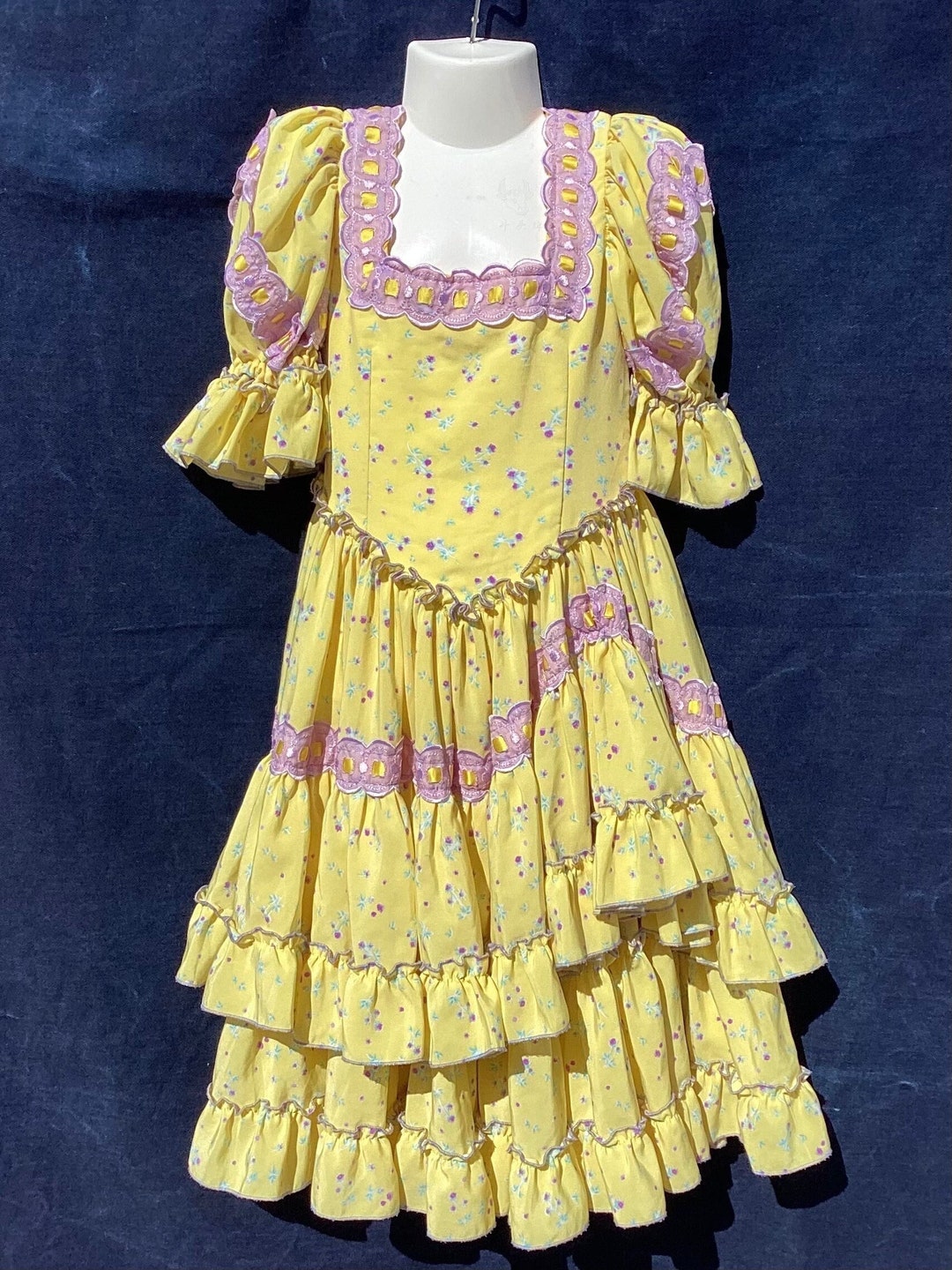 Girls Spanish Fine Jacquard Celebration Dress