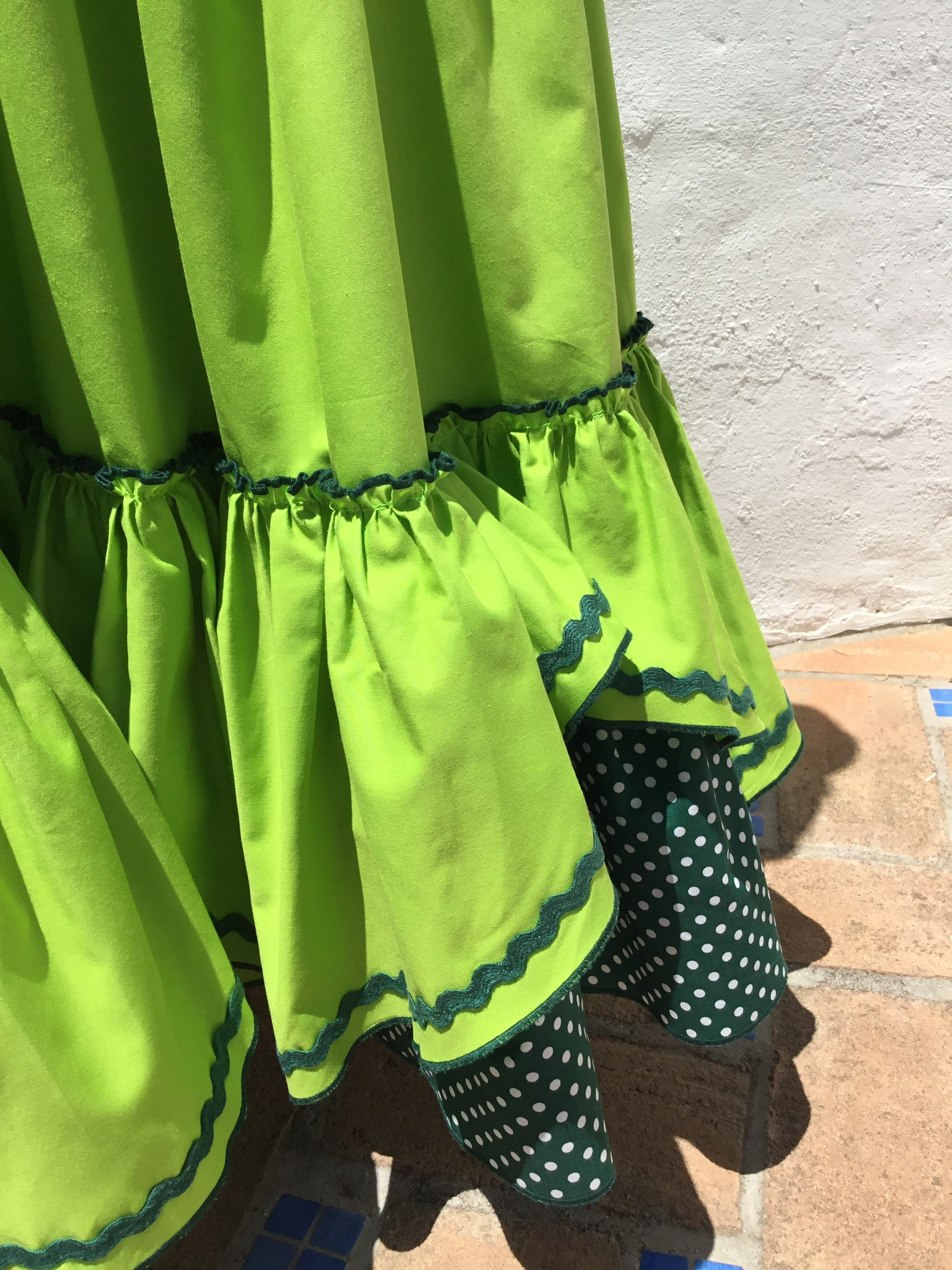 green dress with beads Mint Green Flamenco Dress - Unique Color Spanish Gown main image 1