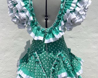 green flamenco dress Clavellina Flamenco dress