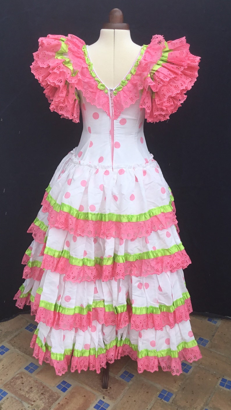 Vintage Spanish Flamenco/Gypsy Dress 3486cmBust Pretty | Etsy
