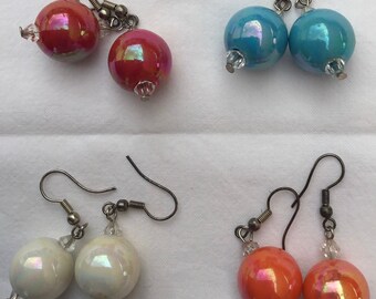 Vintage Deadstock Flamenco Pearl Ball Drop Earrings – Spanish Gypsy Style