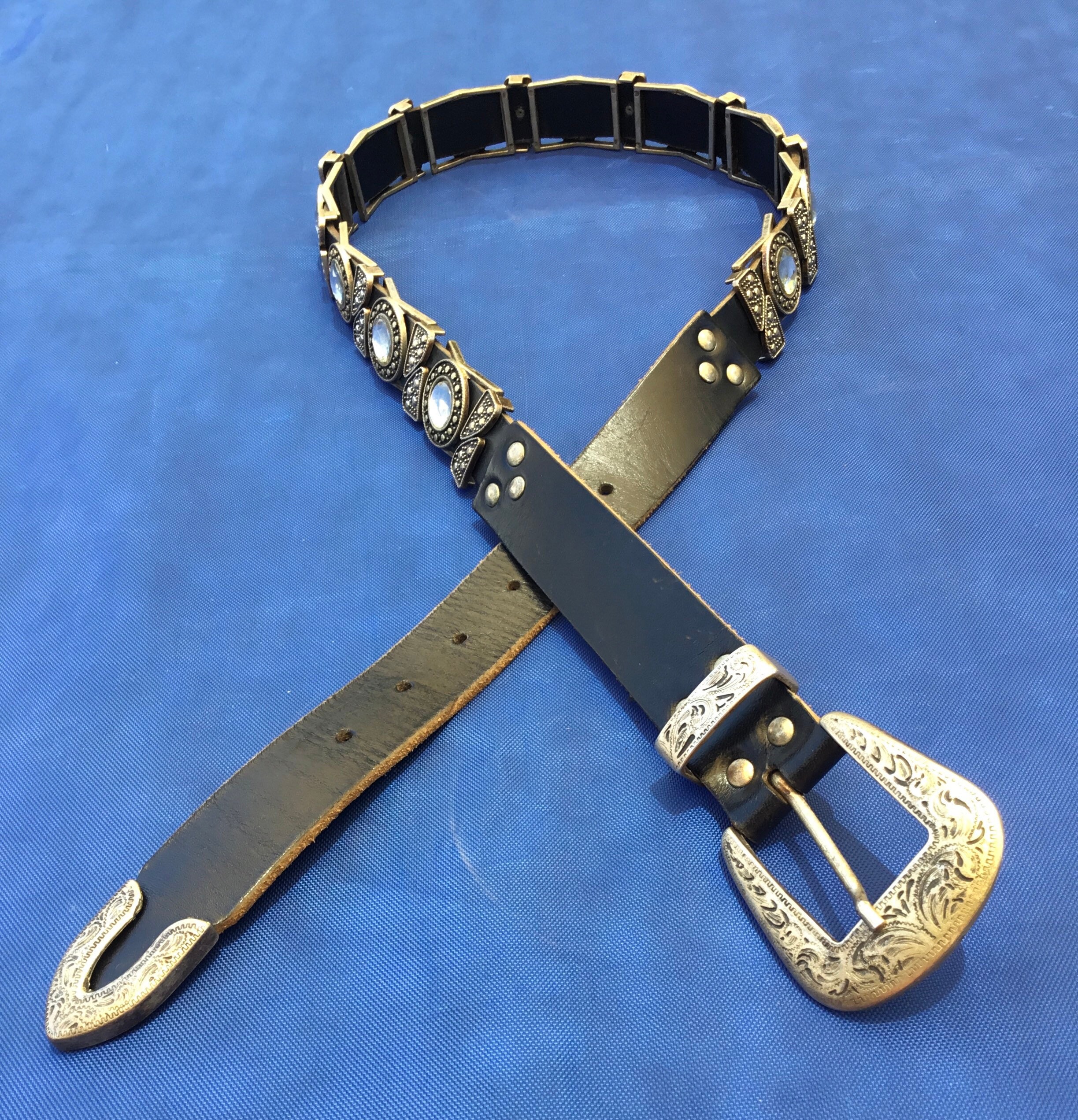 Juego de 4 hebillas de cinturón vintage deadstock suministros de costura vintage mercería Accesorios Cinturones y tirantes Hebillas para cinturón 