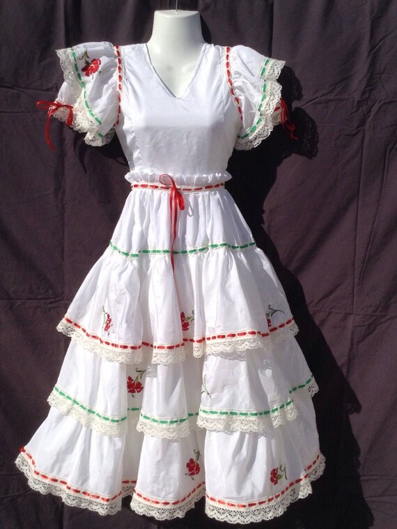 Girls' Vintage Spanish Flamenco Dress 
