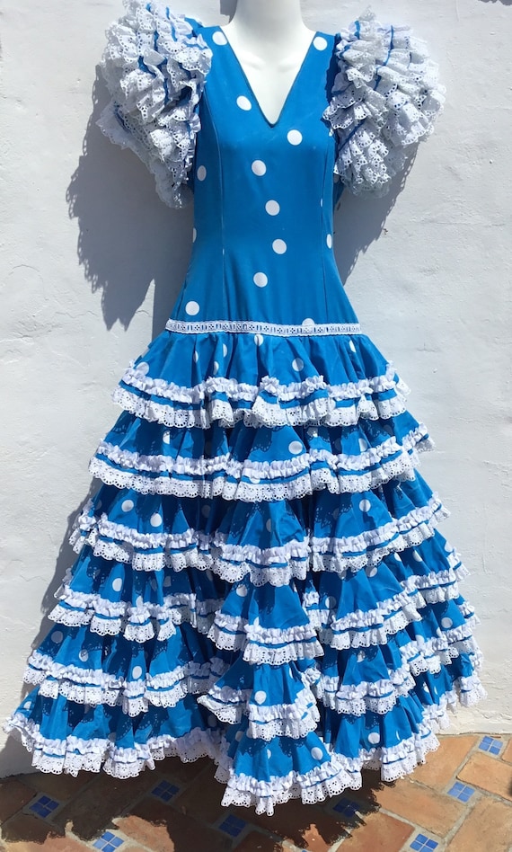 Vintage Spanish Flamenco/gypsy Dress Bust 3076cm Age - Etsy