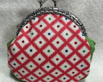 Coin purse: Mini carpet bag - Dots