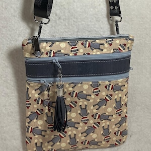 Zippy Crossbody Bag Sm - Sock Monkey