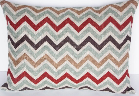 Lumbar Pillow Sham in Nile Denton Zig Zome Lag Throw Pillow Covers Gray