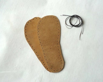 Leder Slipper Sohlen: Rutschfeste Strick Socken Böden für Kinder