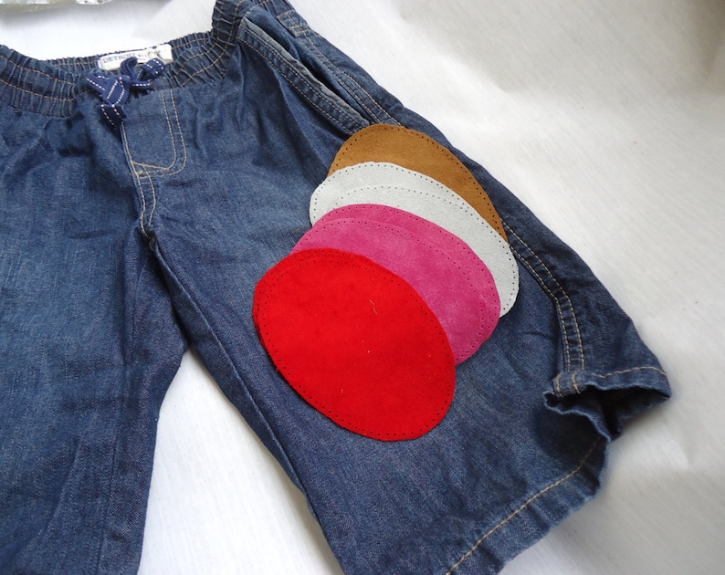 Middle Size Sew on Leather Elbow Patches Pre Punched Elbow Etsy