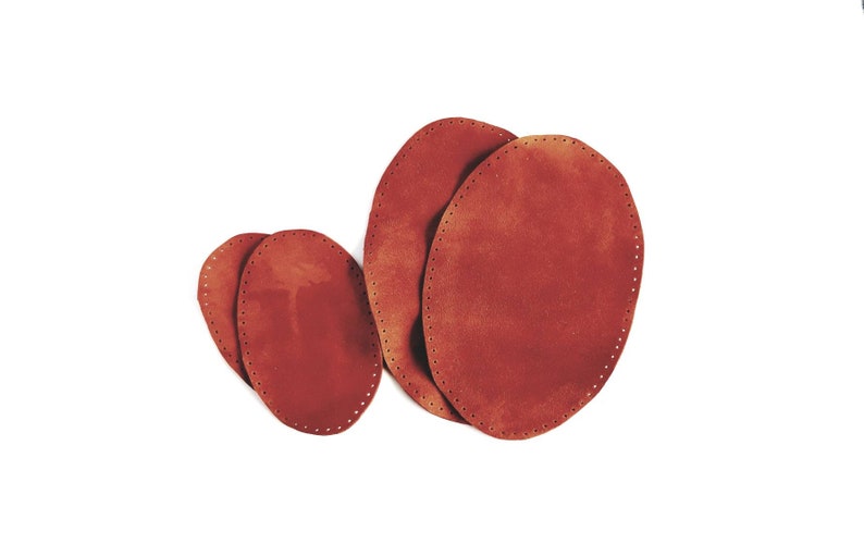 Suede Elbow Patches Orange Patches for Sweater Small Large Etsy