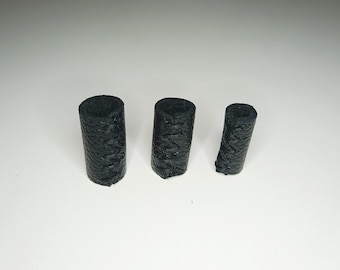 Zwart leren baardkraal: dreadlock-haarmanchet