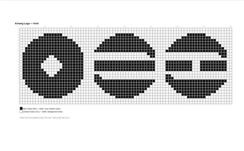 Arirang knitting pattern, BTS arirang beading, cross stitch download pattern, xlsx file image 3