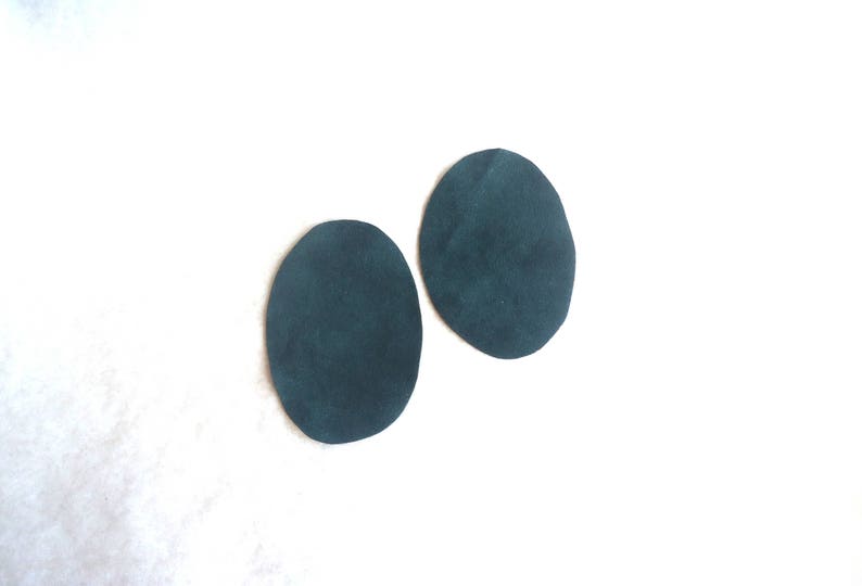 Dark Green Elbow Patches Suede Patches Natural Soft Etsy