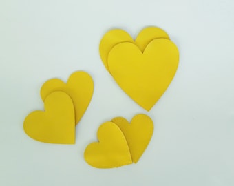 Coudières jaune coeur, patchs en cuir pour veste, genouillères, patchs à coudre