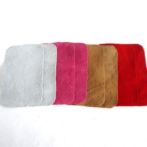 Rectangle leather elbow patches in middle size, natural leather knee pads, leather applique