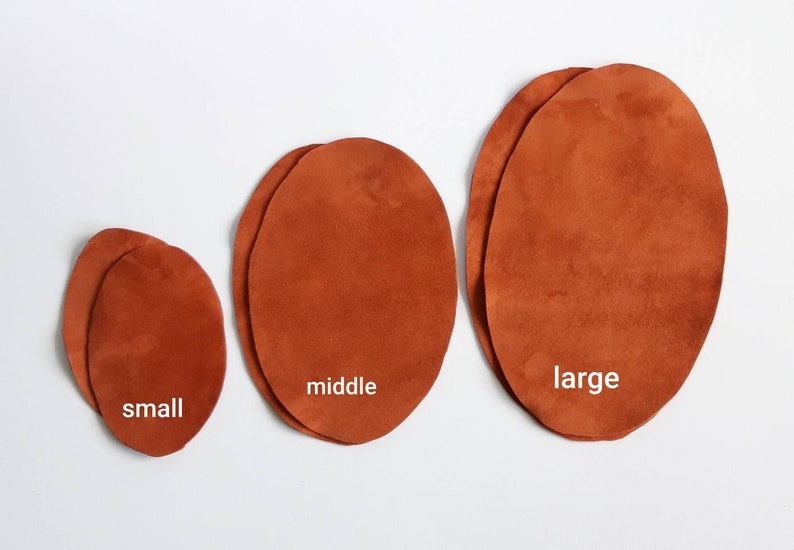 Suede Elbow Patches Orange Patches for Sweater Small Large Etsy