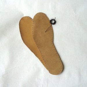 Men's leather soles, soles for slippers, size  41-48EU, light brown soles, craft supplies, DIY set