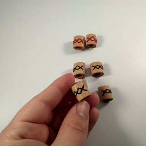 Kleine Leder Dreadperle, Fassbartperle