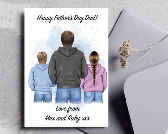 Personalised Fathers Day Card - Son/Husband/Dad/Granddad, Happy Fathers Day, Dad Daddy Father Pop, Dads Day, Special day,Family/Son/Daughter