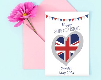 Eurovision 2024 Card - Sweden, Eurovision, Song contest, Happy Eurovision, Eurovision Party, United Kingdom, May 2024, Nil Points