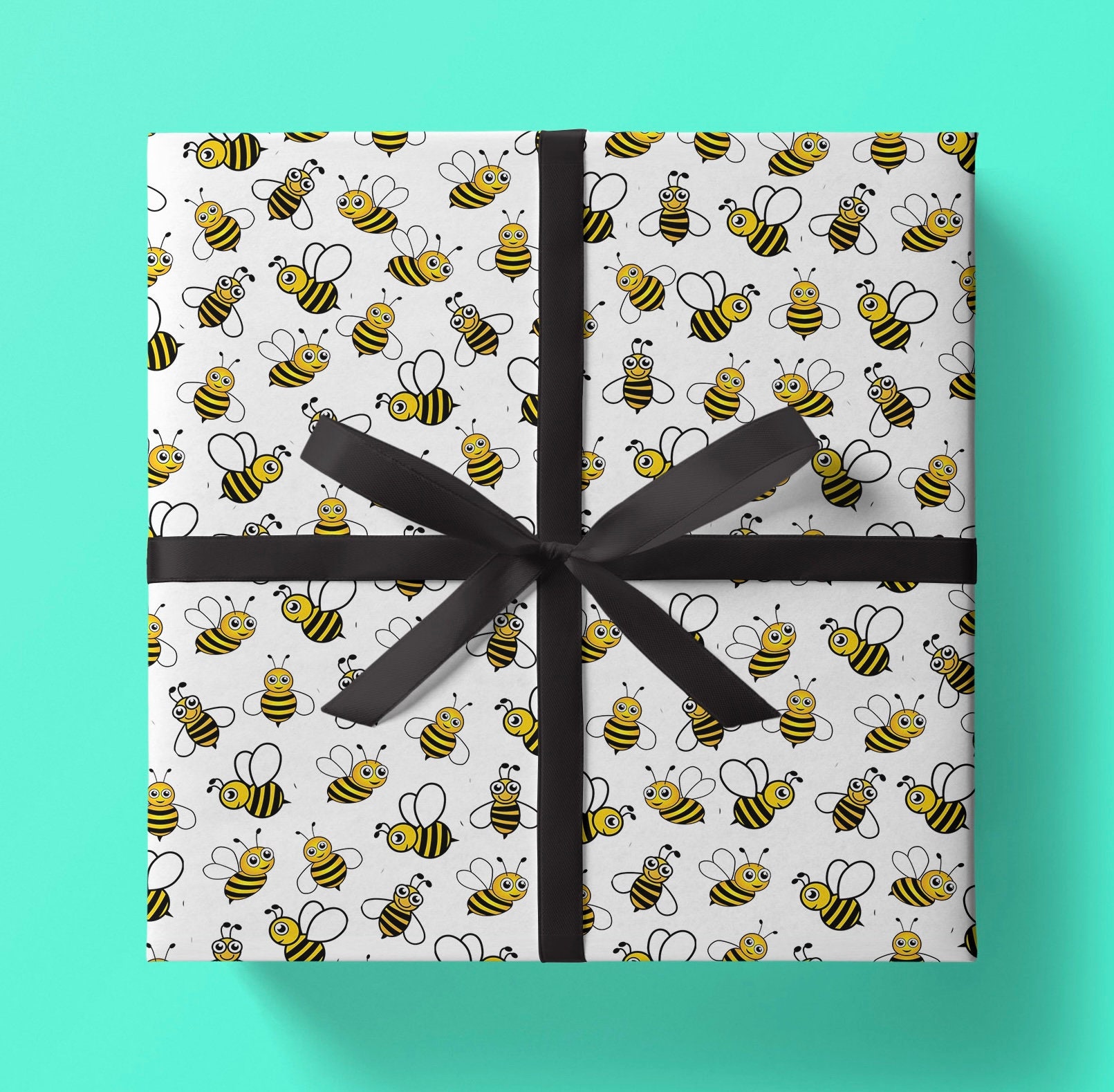 Buzzy Bee Wrapping Paper Pack of 3 or 5 Sheets Bees Buzzing Honey Love Bees  Bumble Bees Buzz Gift Wrap Bee Wrapping Paper 