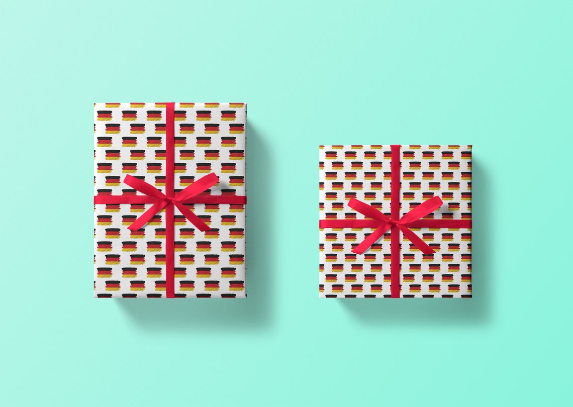 German Flag Wrapping Paper Pack of 3 or 5 sheets Germany Etsy