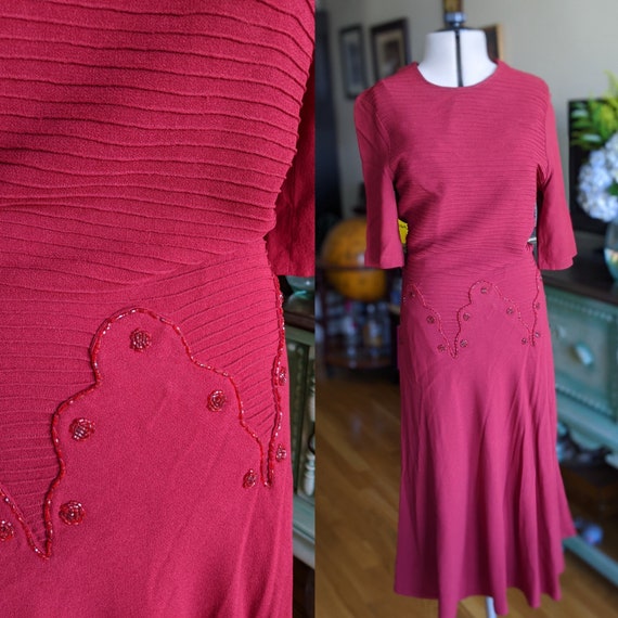 Unbelievable true vintage 1930s 1940s burgundy ray