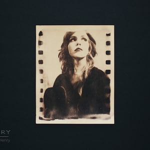 Cyanotype Photograph - 8x10 inch Portrait Photo - Vintage Fine Art Alternative Photography