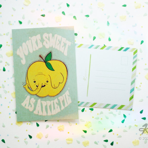 Tree Trunks Sweet as Apple Pie Postcard - Adventure Time Fan Art Gift