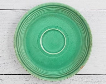 Vintage Fiesta Plate, 6" Green Glace Ceramic Butter or Bread Dish