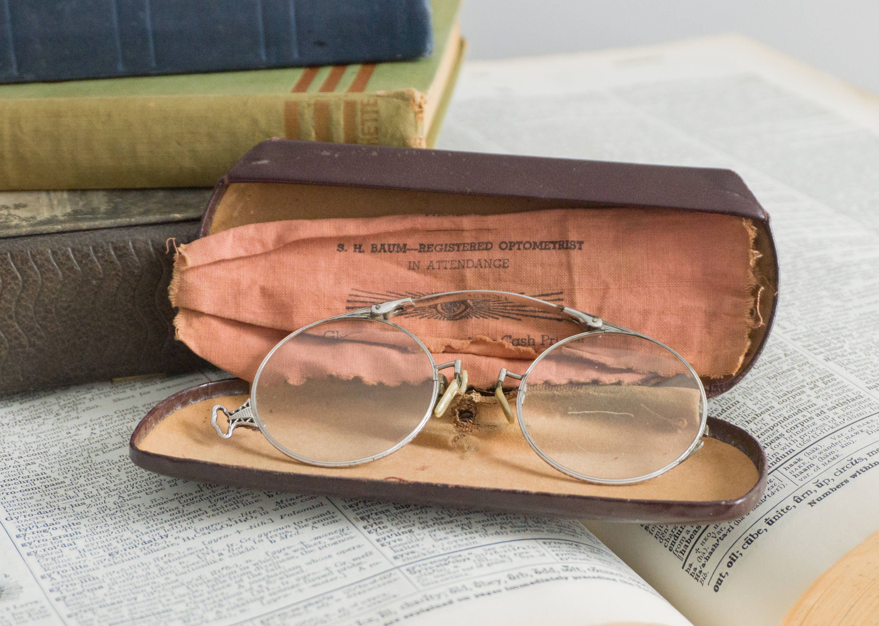 Antique Reading Glasses, 1/10 12K, Vintage Antique Pince Nez, Vintage Magnifying
