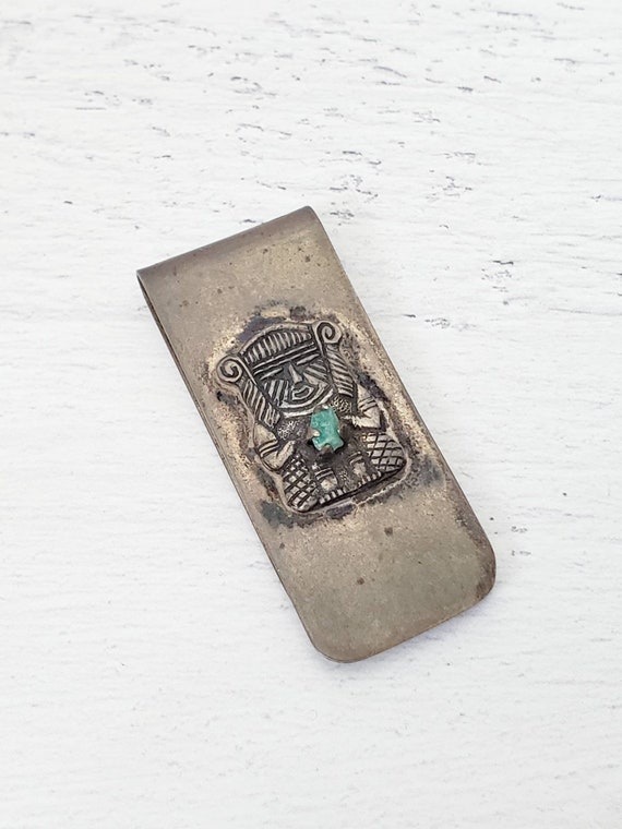 Vintage 900 Silver Money Clip, Silver Clip with I… - image 4