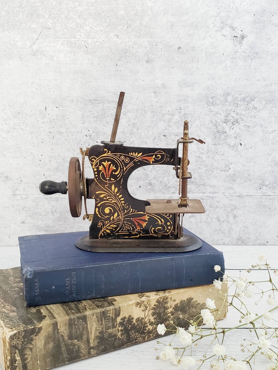 Antique Sewing Toy, European Sewing Machine Toy From Early 20th Century