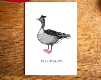 Funny Congratulations card / Clever Goose card  / graduation card / plastic free card