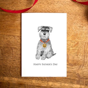 Funny father's day Card / No 1 Dad card / Dad's day card / schnauzer card / plastic free card