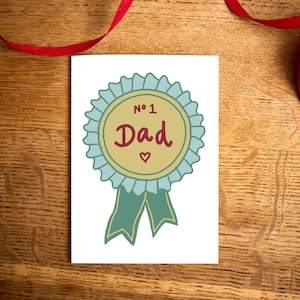 Carte de fête des pères amusante / Papa n°1 / Carte de fête des pères / Pour carte de papa / Rosette de papa / Meilleure carte de papa