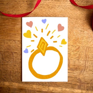 Verlobungs Karte / You're Engagemented! / Karte für frisch verlobte / Brautpaar Karte