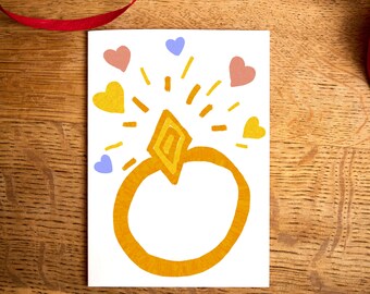 Engagement card / You're Engaged!  / card for newly engaged / Getting Married card / couple card