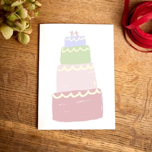 Carte de mariage / carte de mariage / énorme carte de gâteau de mariage / carte d'art / Félicitations pour votre mariage !